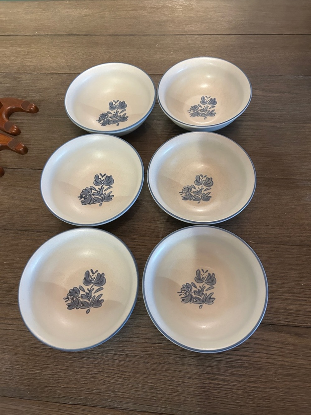 Vintage Pfaltzgraff Yorktowne cereal soup salad six bowls USA 6” Group C